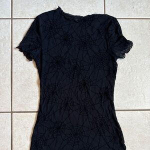 Women’s top size md/lg sheer spiderweb